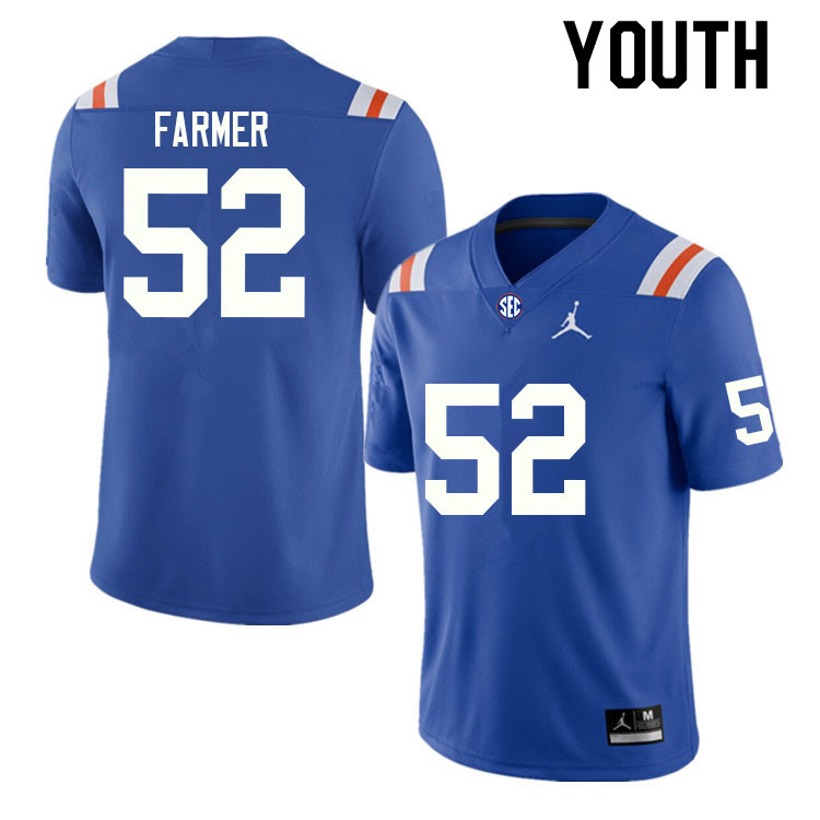 Youth #52 Jalen Farmer Florida Gators College Football Jerseys Sale-Throwback